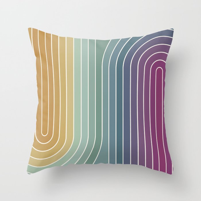 Gradient Curvature XI Throw Pillow Gallery Image 1