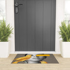 Girl with Parrots Welcome Mat Gallery Image 3
