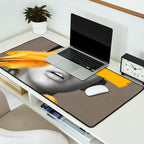 Girl with Parrots Desk Mat Gallery Image 2