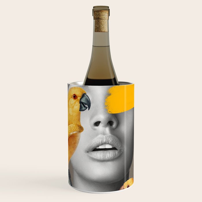 Girl with Parrots Wine Chiller Gallery Image 1