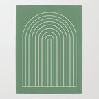 Minimal Arch XXXVIII Fresh Green Modern Geometric Lines Poster Gallery Image 4