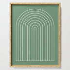 Minimal Arch XXXVIII Fresh Green Modern Geometric Lines Serving Tray Gallery Image 1