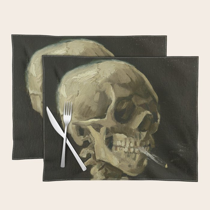 Vincent van Gogh - Skull of a Skeleton with Burning Cigarette Placemat Gallery Image 1