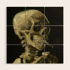 Vincent van Gogh - Skull of a Skeleton with Burning Cigarette Wood Wall Art Gallery Image 1