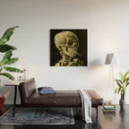 Vincent van Gogh - Skull of a Skeleton with Burning Cigarette Wood Wall Art Gallery Image 2