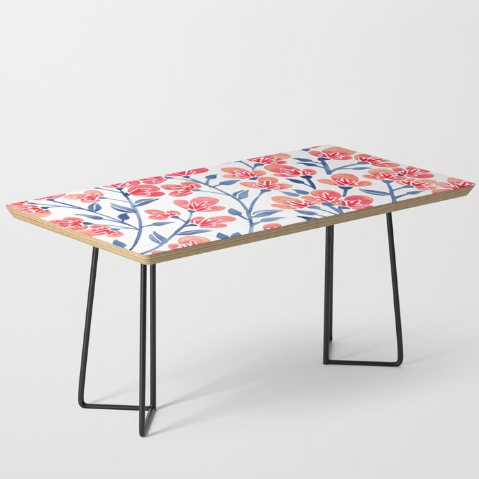 Cherry Blossoms - Melon & Navy Palette Coffee Table Gallery Image 1
