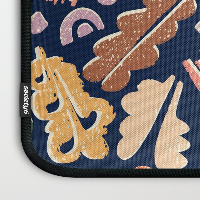 Block print leaves pattern Laptop Sleeve Gallery Image 3