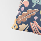Block print leaves pattern Pillow Sham Gallery Image 4