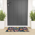 Block print leaves pattern Welcome Mat Gallery Image 3