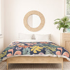 Block print leaves pattern Duvet Cover Gallery Image 3