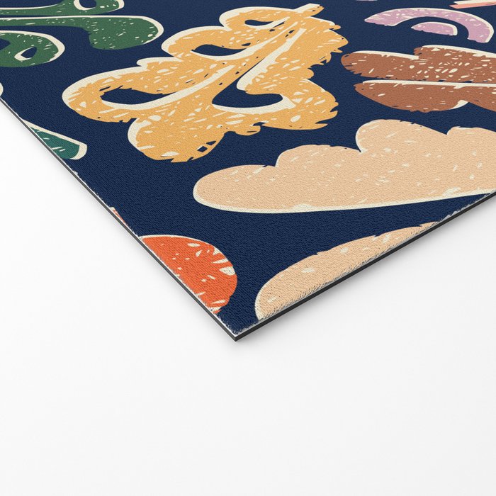 Block print leaves pattern Welcome Mat Gallery Image 2
