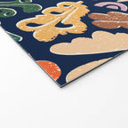 Block print leaves pattern Welcome Mat Gallery Image 2
