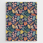 Block print leaves pattern Jigsaw Puzzle Gallery Image 1