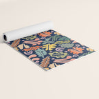 Block print leaves pattern Yoga Mat Gallery Image 2