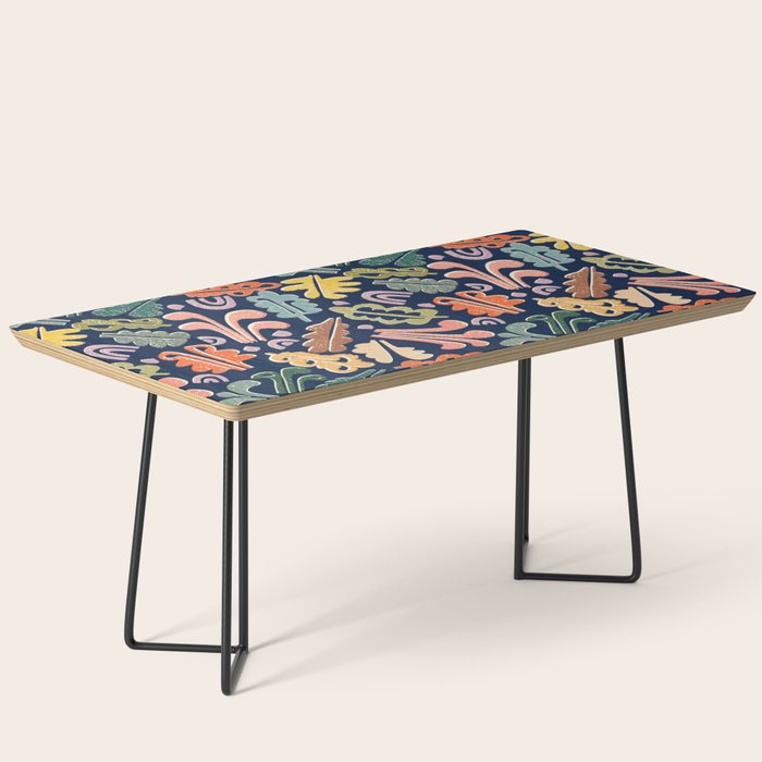 Block print leaves pattern Coffee Table Gallery Image 1