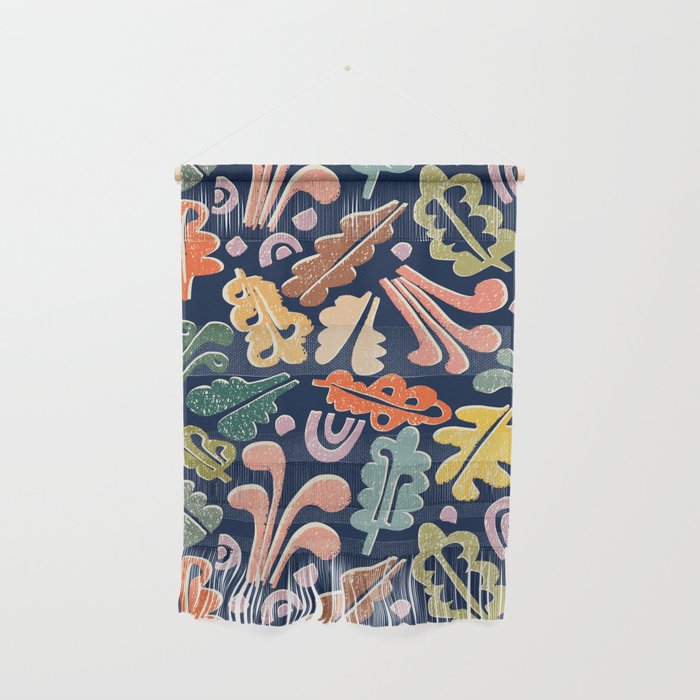 Block print leaves pattern Wall Hanging Gallery Image 1