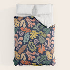Block print leaves pattern Duvet Cover Gallery Image 6