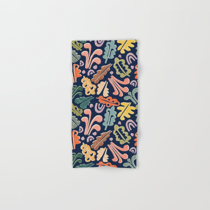 Block print leaves pattern Bath Towel Gallery Image 1