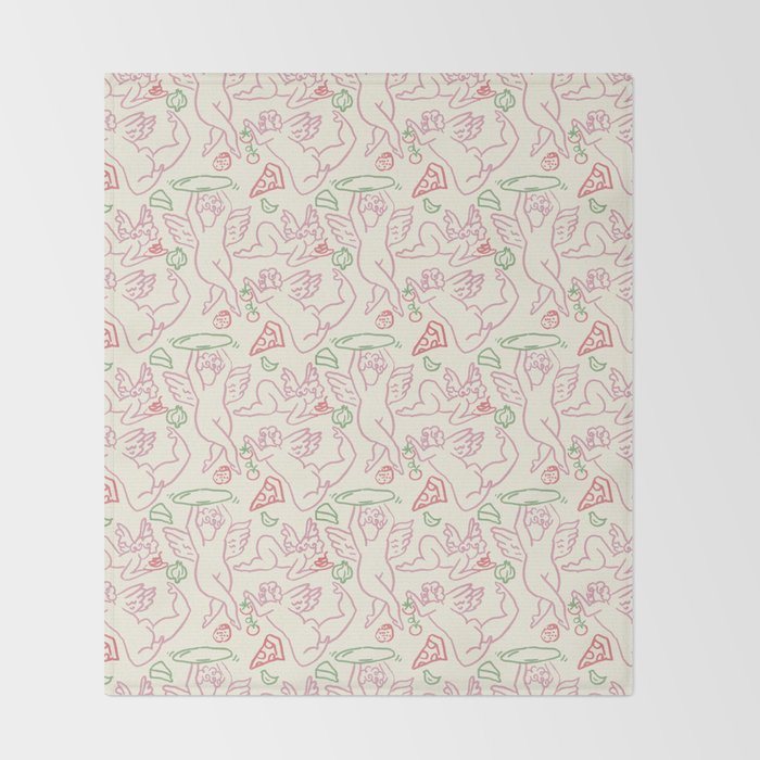 PIZZA CHERUBS Throw Blanket Gallery Image 2