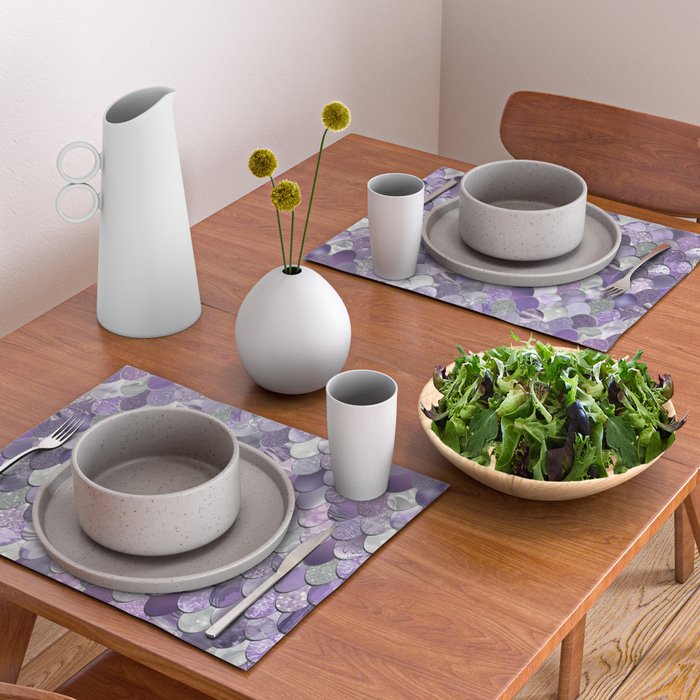 Mermaid Purple and Silver Placemat Gallery Image 2