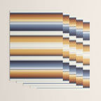 Indigo Blue, Amber Brown and Navajo White Southwest Serape Blanket Stripes Wrapping Paper Gallery Image 3