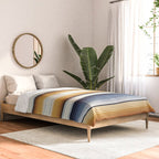 Indigo Blue, Amber Brown and Navajo White Southwest Serape Blanket Stripes Comforter Gallery Image 2