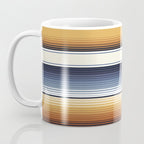 Indigo Blue, Amber Brown and Navajo White Southwest Serape Blanket Stripes Coffee Mug Gallery Image 3