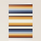 Indigo Blue, Amber Brown and Navajo White Southwest Serape Blanket Stripes Stationery Card Gallery Image 2