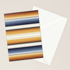 Indigo Blue, Amber Brown and Navajo White Southwest Serape Blanket Stripes Stationery Card Gallery Image 2