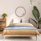 Indigo Blue, Amber Brown and Navajo White Southwest Serape Blanket Stripes Comforter Gallery Image 3