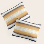 Indigo Blue, Amber Brown and Navajo White Southwest Serape Blanket Stripes Pillow Sham Gallery Image 3