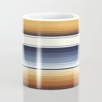Indigo Blue, Amber Brown and Navajo White Southwest Serape Blanket Stripes Coffee Mug Gallery Image 4