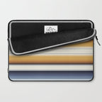 Indigo Blue, Amber Brown and Navajo White Southwest Serape Blanket Stripes Laptop Sleeve Gallery Image 2
