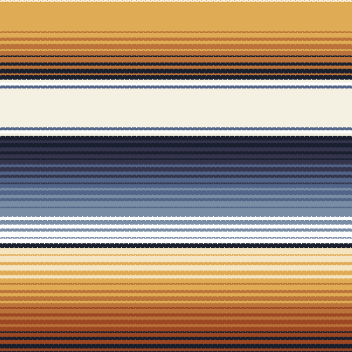 Indigo Blue, Amber Brown and Navajo White Southwest Serape Blanket Stripes Coffee Mug Gallery Image 2