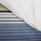Indigo Blue, Amber Brown and Navajo White Southwest Serape Blanket Stripes Comforter Gallery Image 4