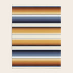 Indigo Blue, Amber Brown and Navajo White Southwest Serape Blanket Stripes Poster Gallery Image 4