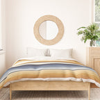 Indigo Blue, Amber Brown and Navajo White Southwest Serape Blanket Stripes Duvet Cover Gallery Image 3