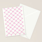 Bows & Ribbons Pattern VIII Y2K Pink Stationery Card Gallery Image 2