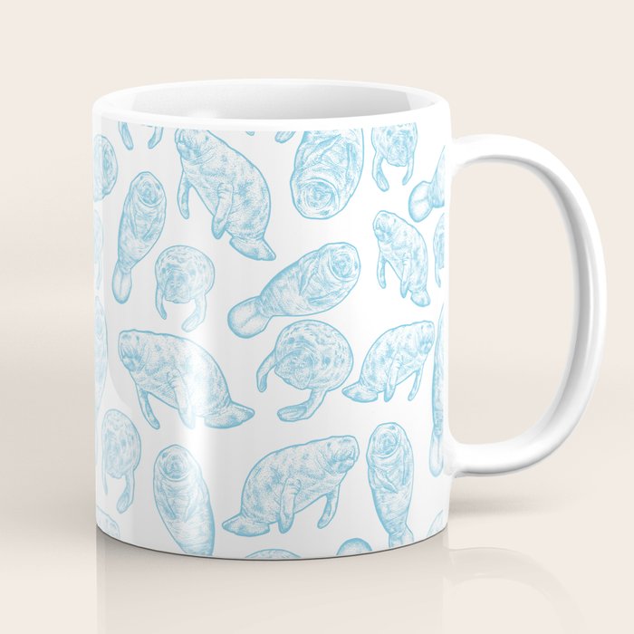 Manatees - Light Blue Coffee Mug Gallery Image 1