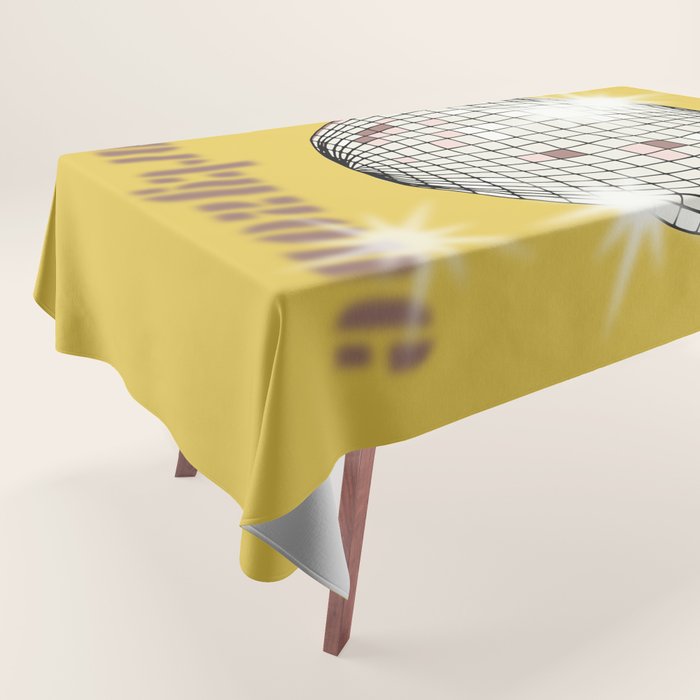 Celebrate the 80s Partyzone yellow Tablecloth Gallery Image 1