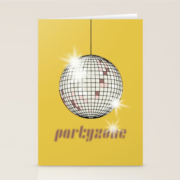 Celebrate the 80s Partyzone yellow Stationery Card Gallery Image 2