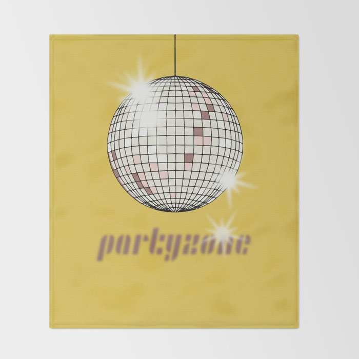 Celebrate the 80s Partyzone yellow Throw Blanket Gallery Image 2