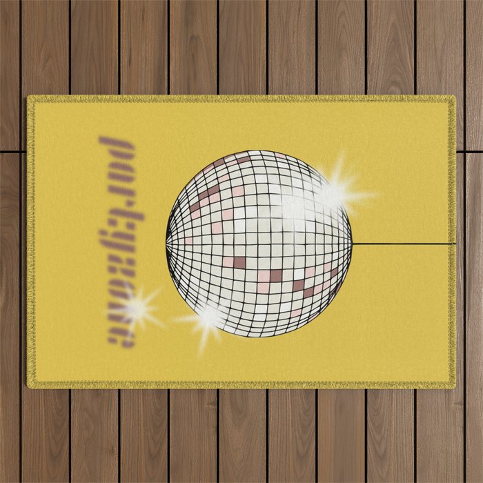 Celebrate the 80s Partyzone yellow Outdoor Rug Gallery Image 1