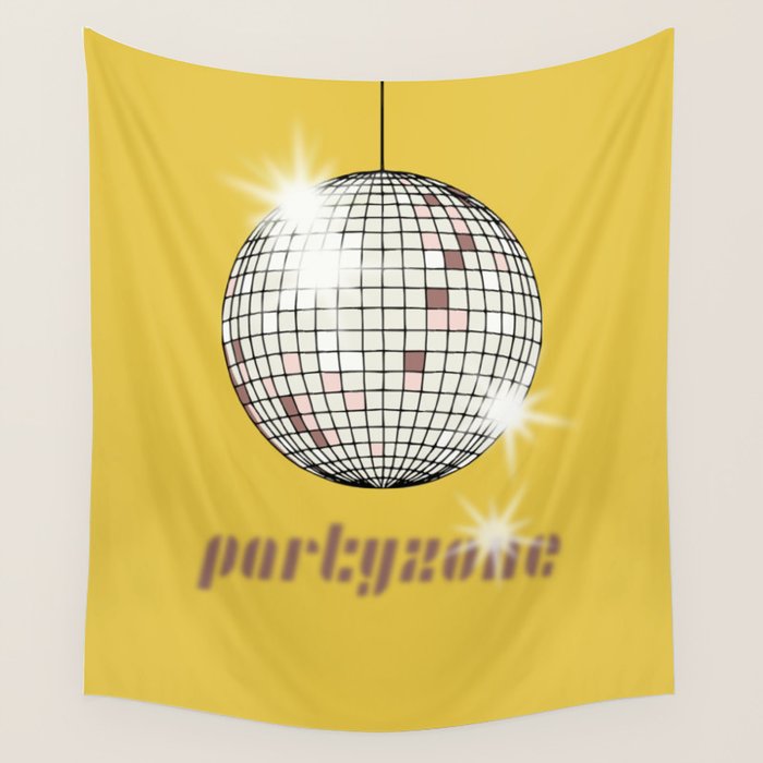 Celebrate the 80s Partyzone yellow Wall Tapestry Gallery Image 1