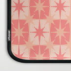 Mid Century Modern Atomic Stars Retro Checkered Starburst Pattern in Blush Pink Laptop Sleeve Gallery Image 3