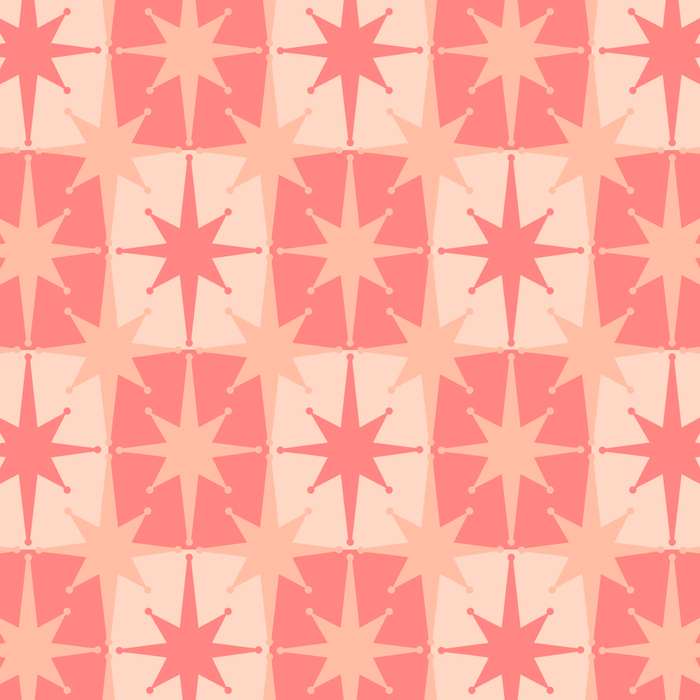 Mid Century Modern Atomic Stars Retro Checkered Starburst Pattern in Blush Pink Coffee Mug Gallery Image 2