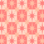 Mid Century Modern Atomic Stars Retro Checkered Starburst Pattern in Blush Pink Coffee Mug Gallery Image 2