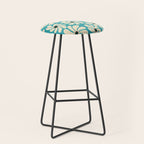 Retro Super Bloom - 70'S Vibe - Turquoise Stool Gallery Image 1