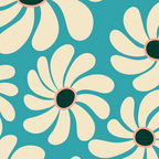 Retro Super Bloom - 70'S Vibe - Turquoise Coffee Mug Gallery Image 2