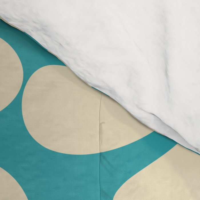 Retro Super Bloom - 70'S Vibe - Turquoise Comforter Gallery Image 4